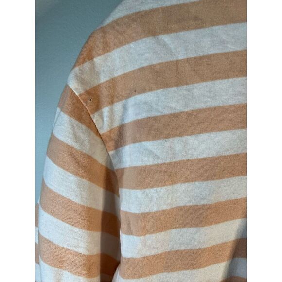 H&M “Essential” Orange/White Striped T-shirt Men’s Medium - Picture 4 of 6